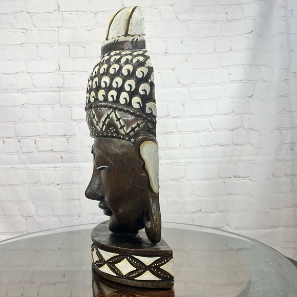 BUDDHA HEAD hard wood decor! Light weight but very hardy and durable. Large - Picture 12 of 13